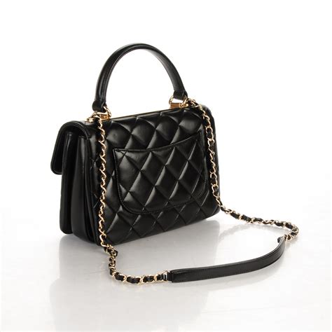 chanel lambskin quilted small single flap bag black|Chanel lambskin classic flap bag.